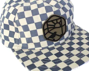 Mountain Bluebird Patch Checkered Blue Artist hat (kids)