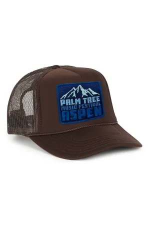 PALM TREE FESTIVAL ASPEN 2025 VINTAGE LOW RISE TRUCKER - BROWN