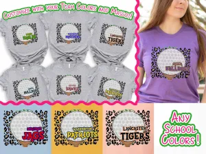 Personalized Leopard Golf Fan Tee