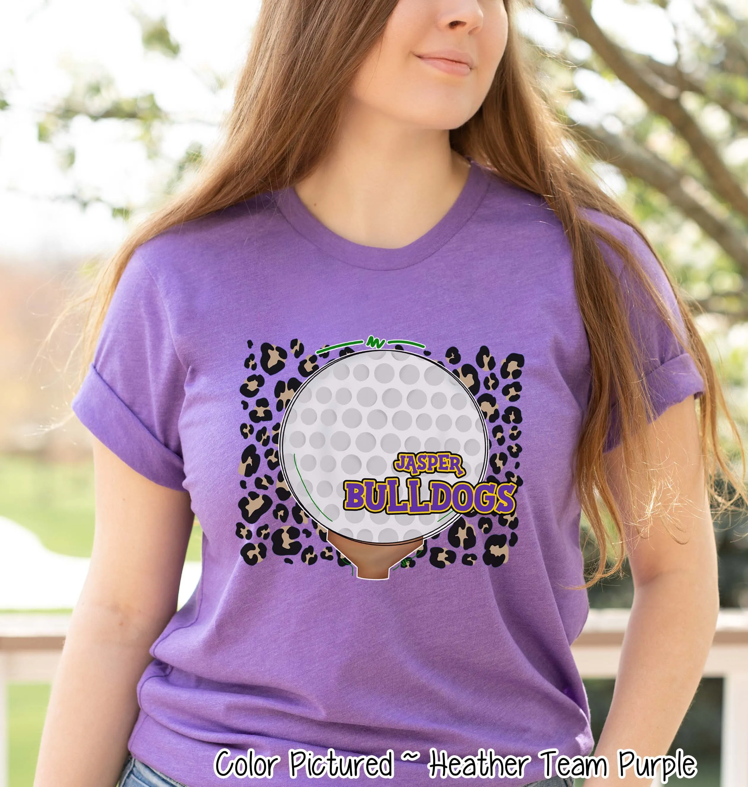 Personalized Leopard Golf Fan Tee