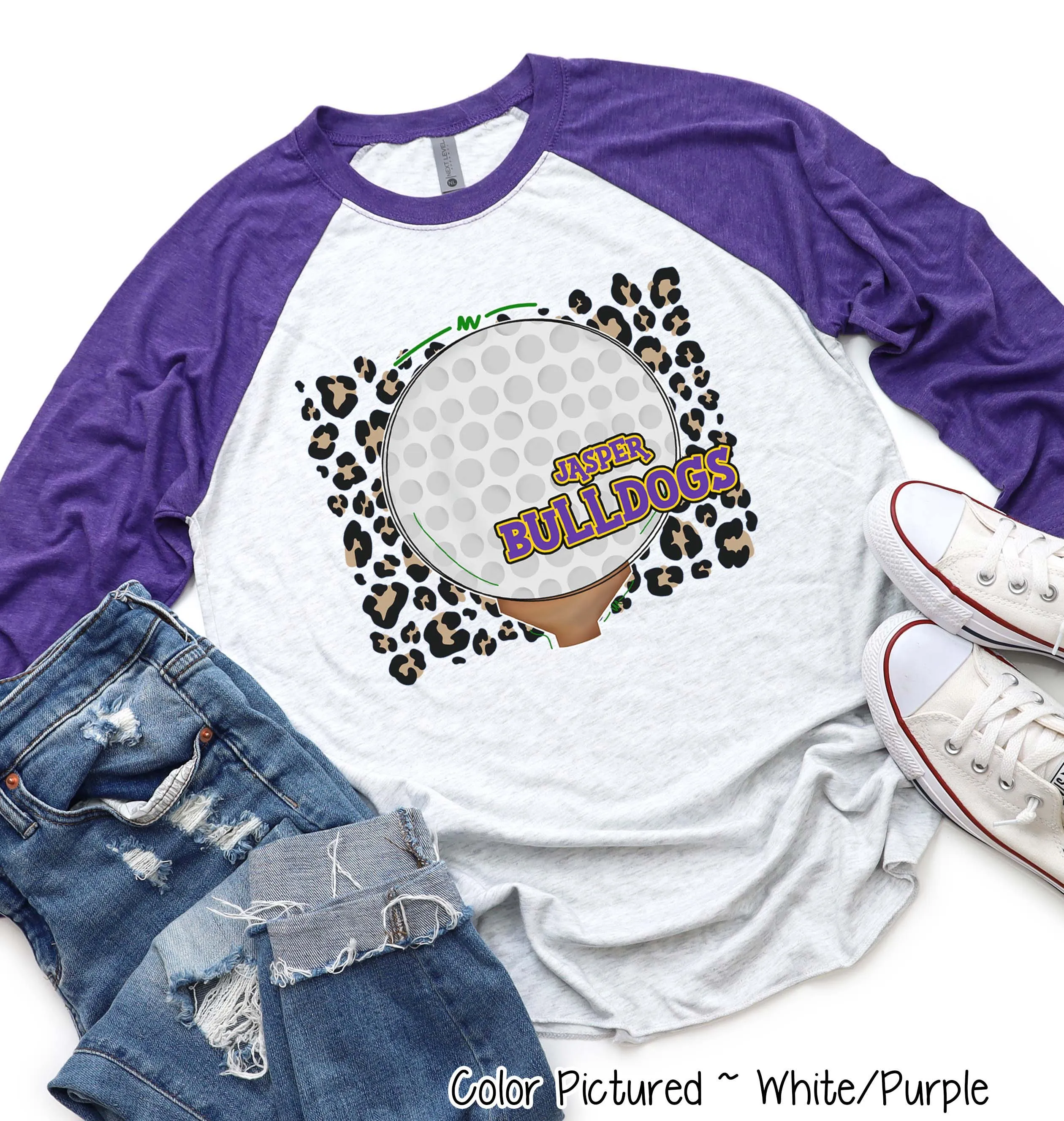 Personalized Leopard Golf Fan Tee