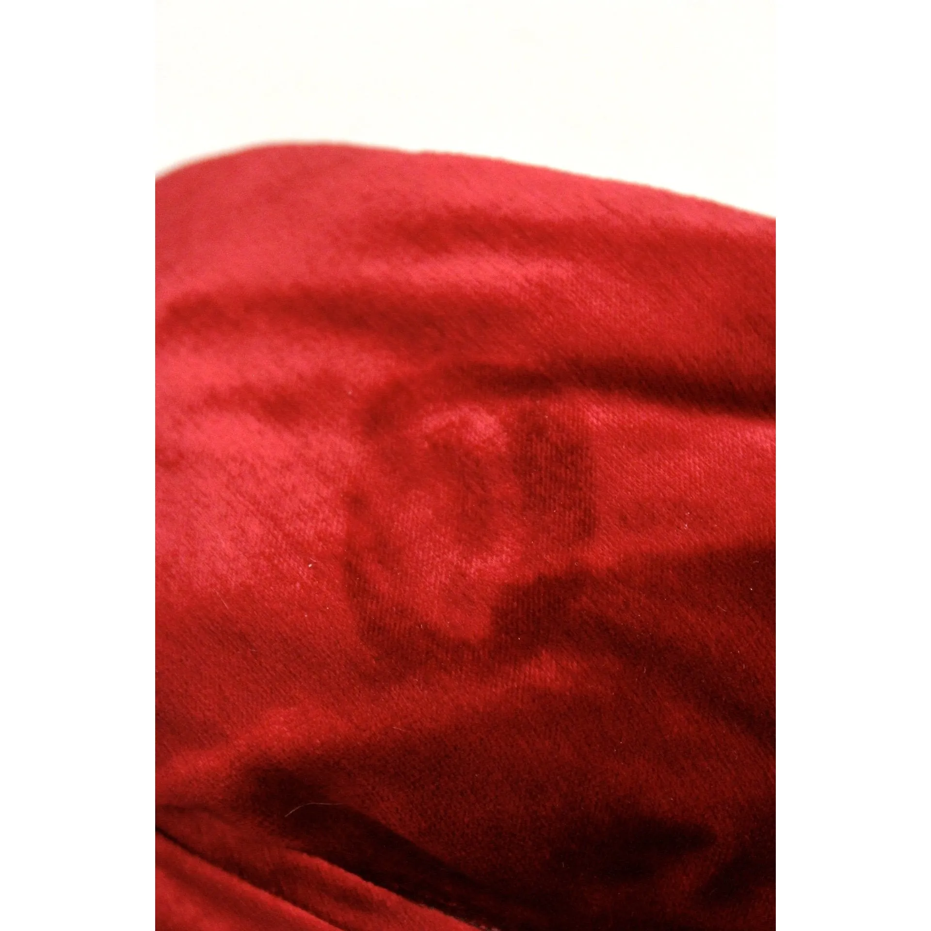 Red Velvet Vintage Turban Hat 1940s 22" Small Head
