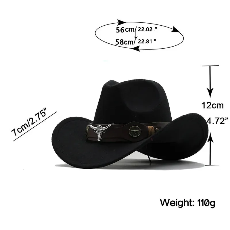 Red Wool Western Cowboy Hat