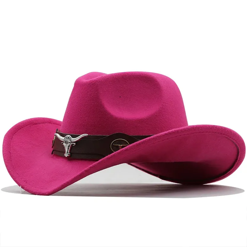 Red Wool Western Cowboy Hat