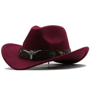 Red Wool Western Cowboy Hat