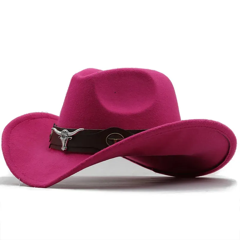 Red Wool Western Cowboy Hat