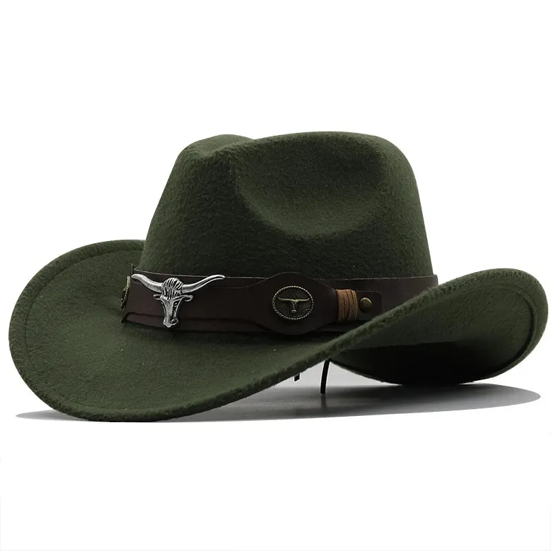 Red Wool Western Cowboy Hat