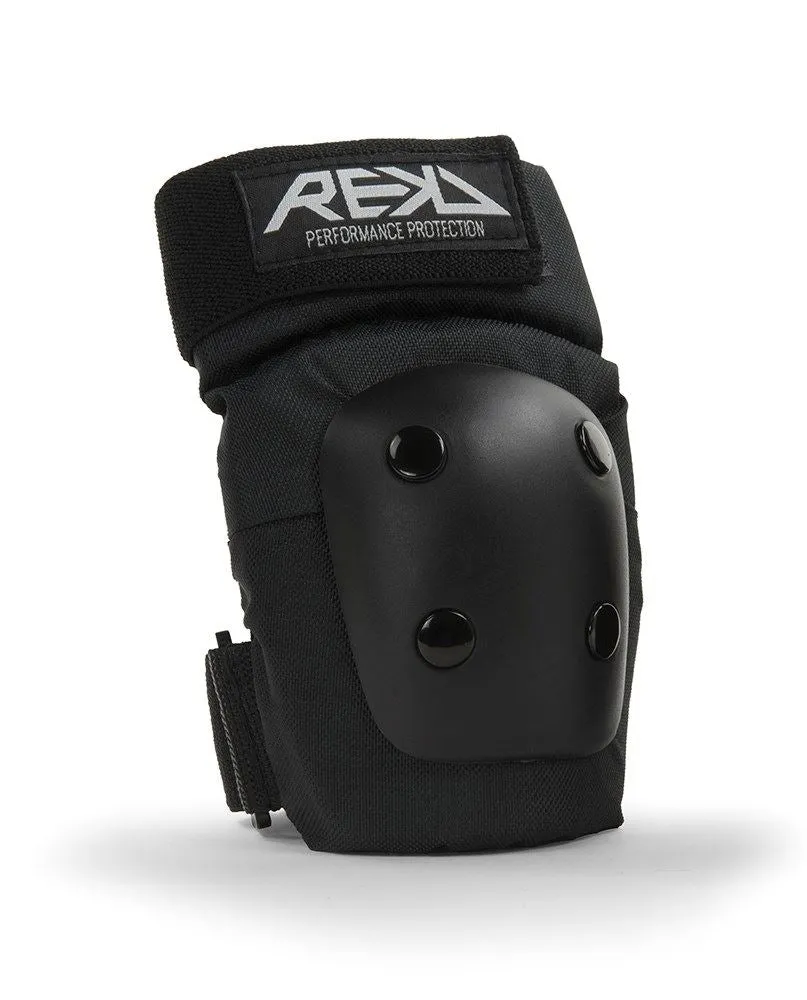REKD Junior Heavy Duty Skateboard Skate Scooter BMX Triple Pad Set - Black