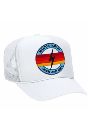 ROCK AND ROLL BOLT VINTAGE TRUCKER HAT