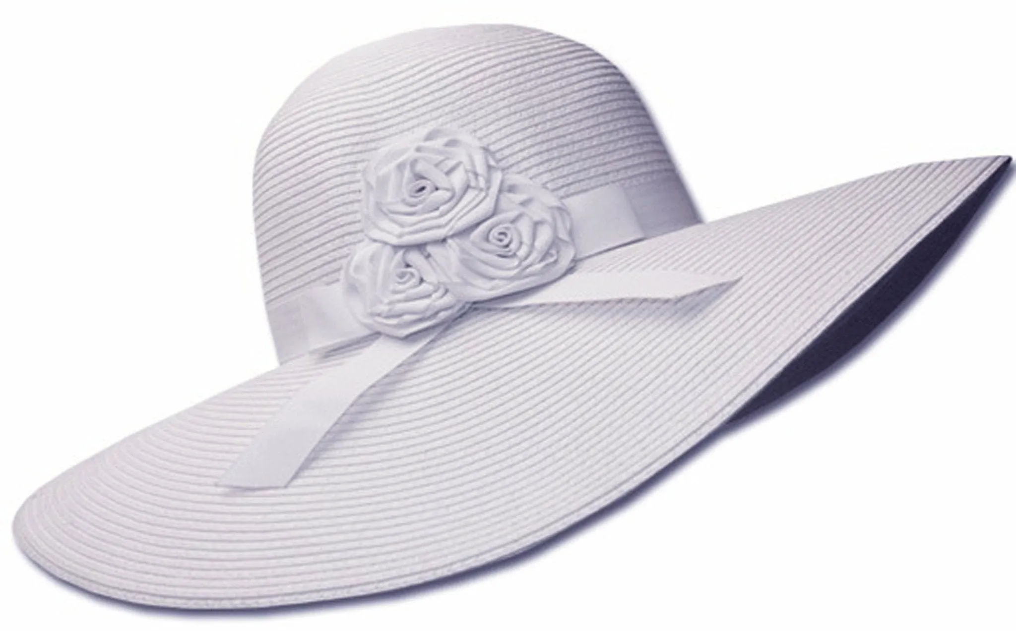 Sakkas Womens UPF 50  100% Paper Straw Ribbon Flower Accent Wide Brim Floppy Hat