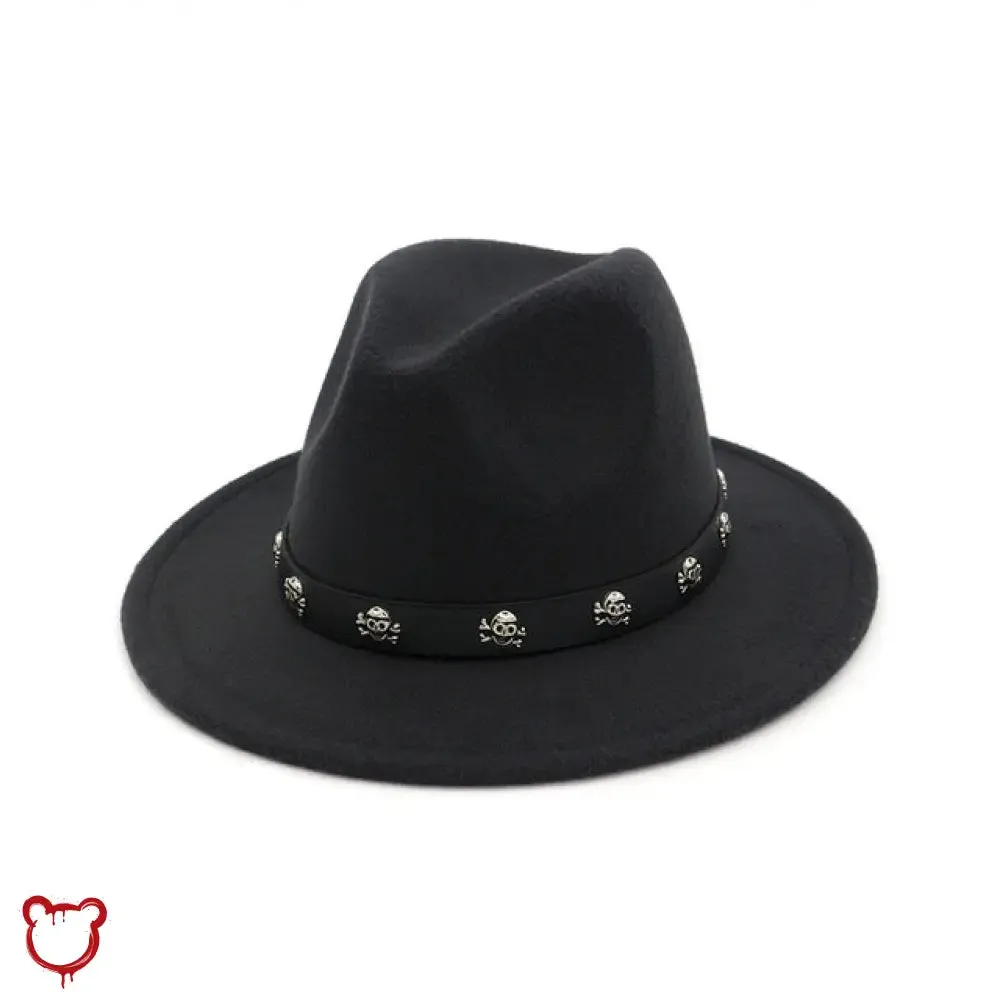 Skull Fedora in Multiple Colors