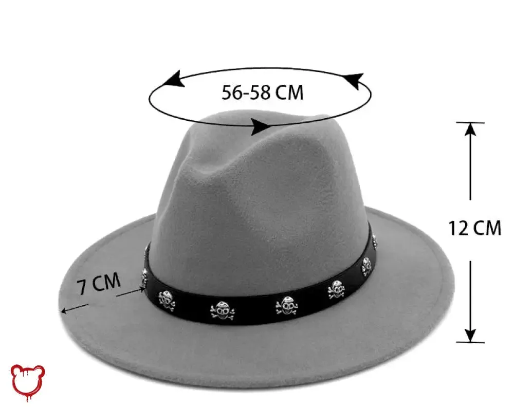 Skull Fedora in Multiple Colors