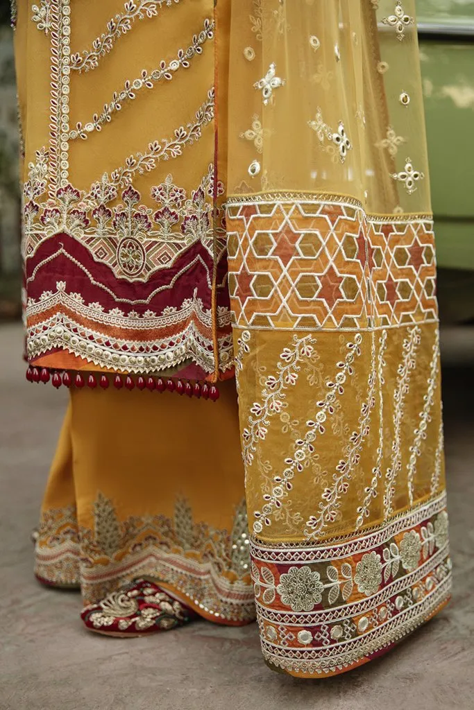 SM-02 | Qalamkar Shadmani Luxury Formals Collection 2021 | Unstitched Embroidered Organza Suits