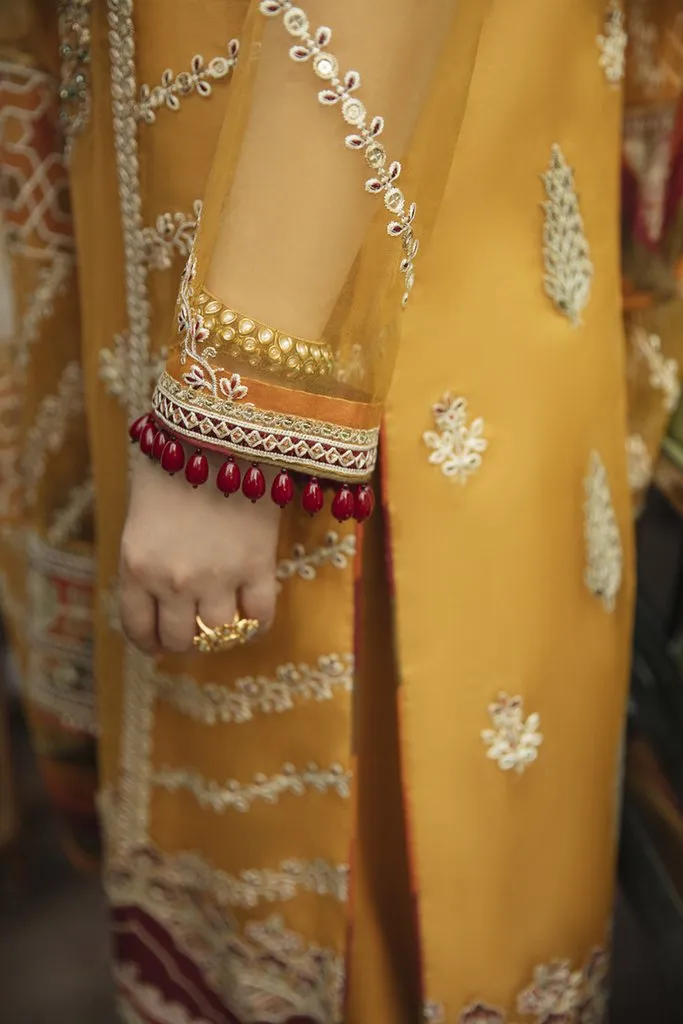 SM-02 | Qalamkar Shadmani Luxury Formals Collection 2021 | Unstitched Embroidered Organza Suits
