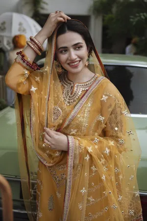 SM-02 | Qalamkar Shadmani Luxury Formals Collection 2021 | Unstitched Embroidered Organza Suits
