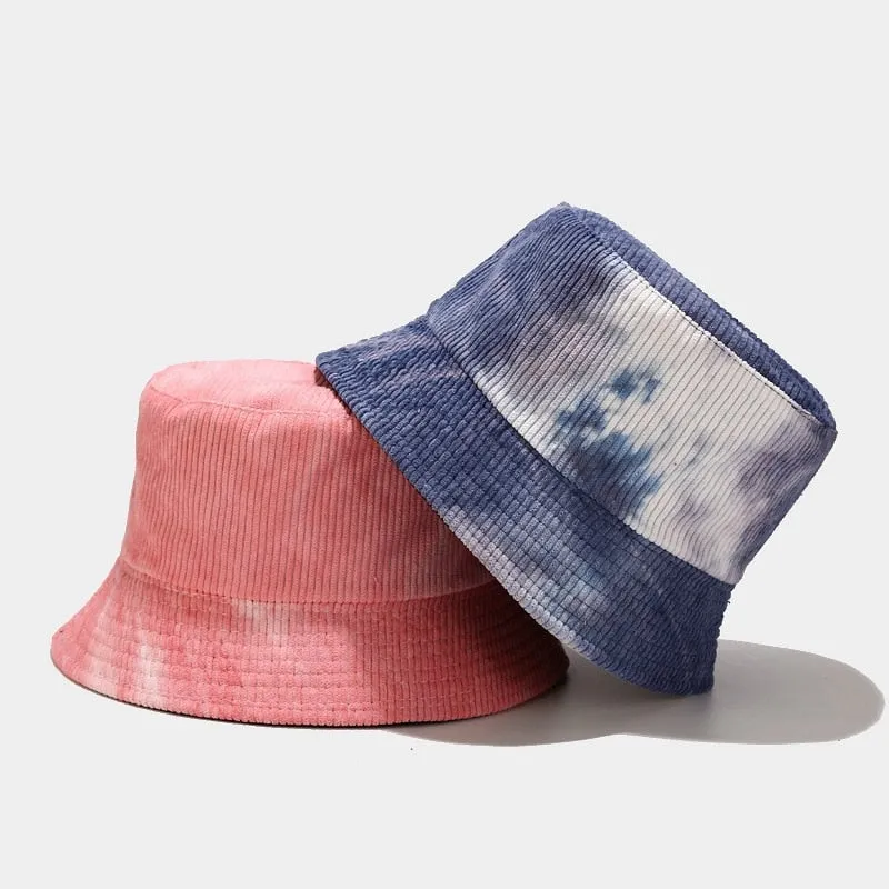 Tie-Dye Corduroy Bucket Hat