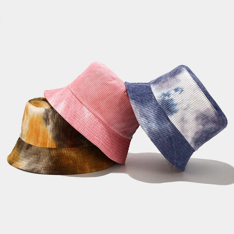 Tie-Dye Corduroy Bucket Hat