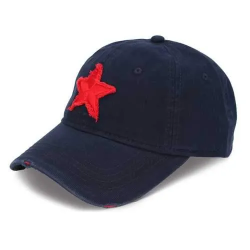 Unisex Baseball Cap Golf Hat Ball Five-Pointed Star Embroidery Casual Sun Caps Outdoor Sports Hat