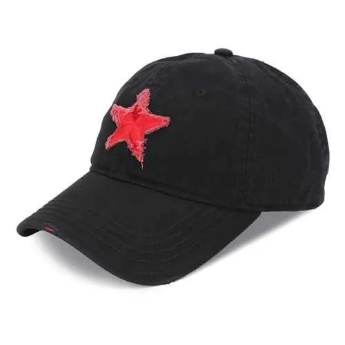 Unisex Baseball Cap Golf Hat Ball Five-Pointed Star Embroidery Casual Sun Caps Outdoor Sports Hat