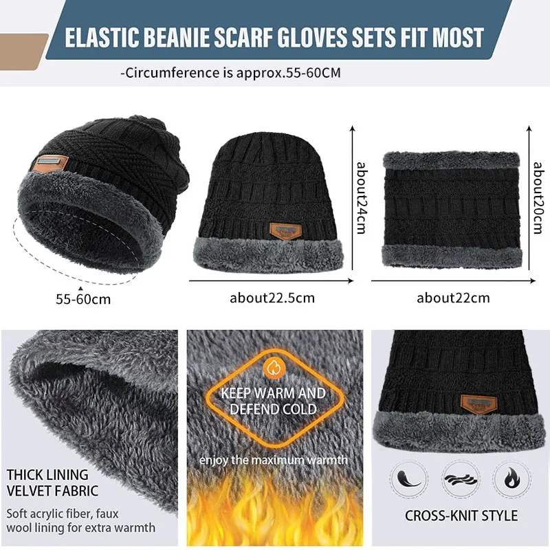 Unisex Men Women Warm Winter Knit Beanie Hat