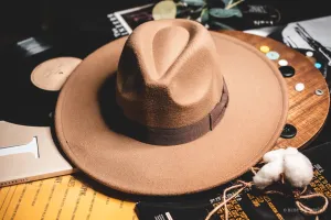 Wide Brim Fashion Hat | Dark Taupe
