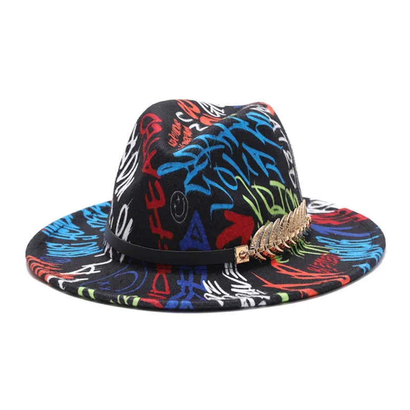 Wide Brim Fedora Tie Dyed Panama Hat