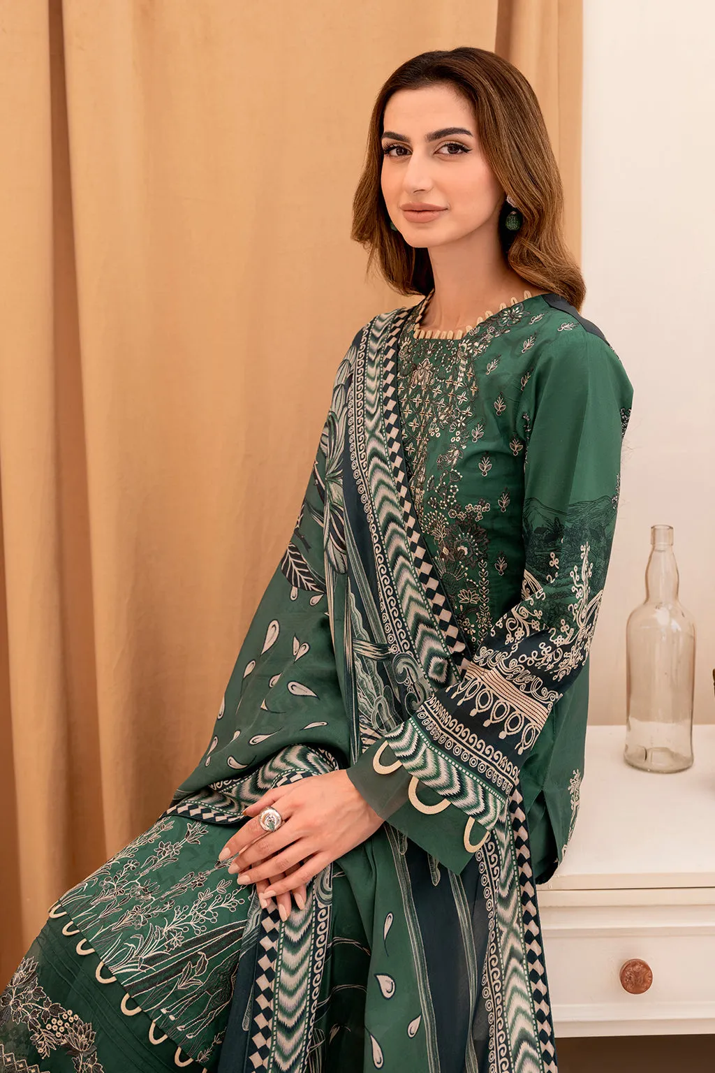 Y-705 |  Ramsha Riwayat Luxury Lawn Vol 7 Collection| Unstitched Lawn Embroidered Suits