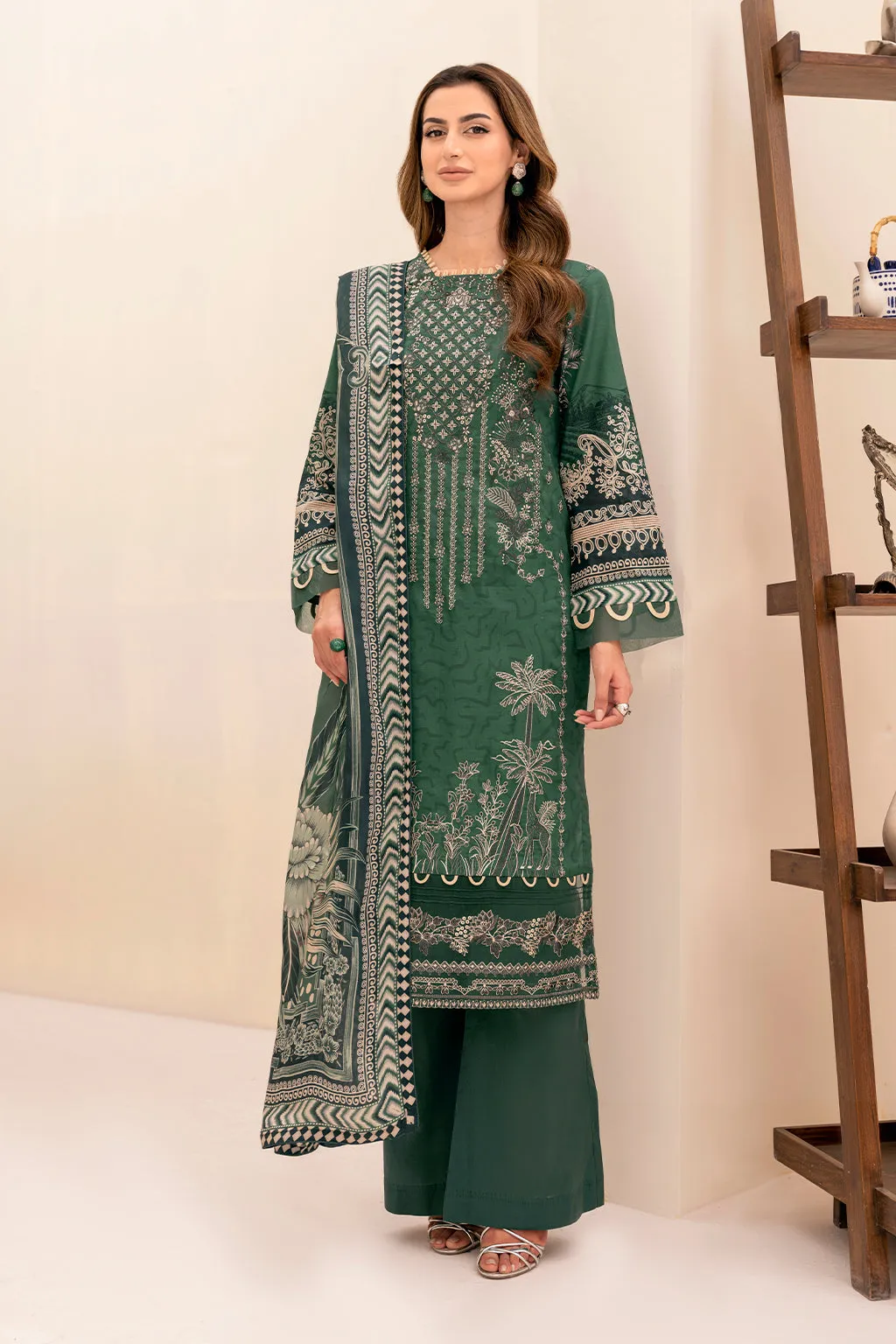 Y-705 |  Ramsha Riwayat Luxury Lawn Vol 7 Collection| Unstitched Lawn Embroidered Suits