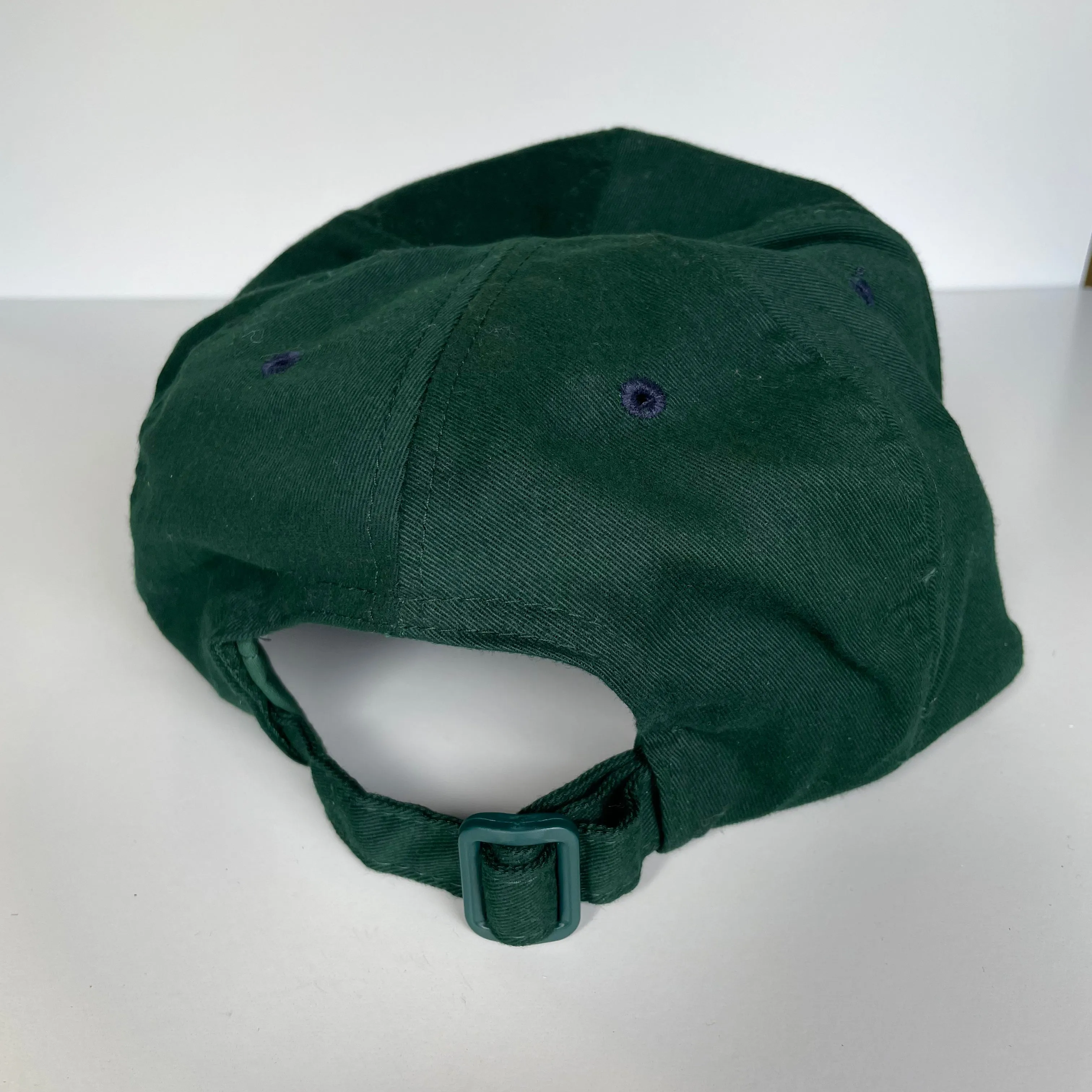 YOUR GRANDMA LOVES ME Vintage Green Crown Navy Brim Strapback Cap Hat Funny Custom Embroidered